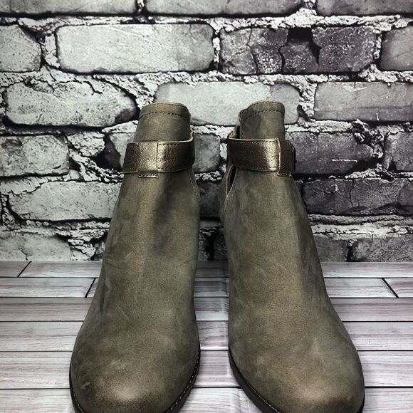 Rockport Cobb Hill Gray Taupe Ankle Strap Wedge Booties Women’s Sz 10M US/41.5EU - Picture 3 of 15